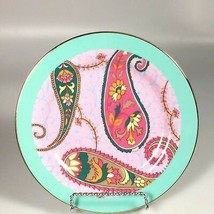 Anthropologie Salad Plate Paisley multi colored NWOT preppy plate - £21.03 GBP