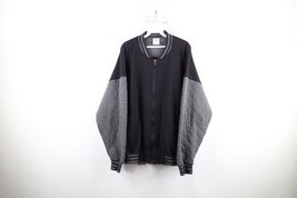 Vintage 90s Streetwear Mens XL Distressed Quilted Full Zip Sweatshirt Ja... - $923.82 MXN