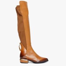The Fairoks Tan Leather Knee High Women Boot image 3