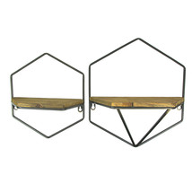 Pdh hx08345 hexagon wood wall shelves 1j thumb200