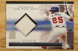 2002 Topps Reserve Andruw Jones Authentic Game Worn Relic Jersey Patch TRJ-AH - £7.73 GBP