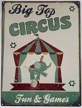 Big Top Circus Vintage Elephant Metal Sign - $19.95