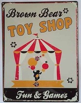 Brown Bear Toy Shop Vintage Store Metal Sign - $19.95