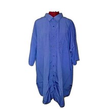 Harriton Shirt Blue Men Size 3XL Short Sleeve Aquaguard Performance - $18.22