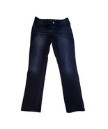 Jennifer Lopez Women&#39;s Straight Leg Jeans Size 6 Dark Wash Denim Mid Rise - $14.94