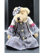 Boyds Bears Collection Plush Stuffed Doll Sweater Dress Bow Bearwear - $42.11 CAD