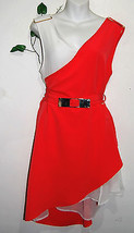 Gil Santucci Red White Casual Club Wear Women&#39;s Italian Dress Size US L ... - £73.73 GBP