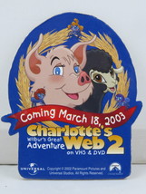 Walmart Staff Pin - Charlotte&#39;s Web 2 DVD Release - Paper Pin  - £11.74 GBP