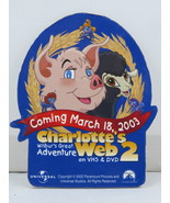 Walmart Staff Pin - Charlotte&#39;s Web 2 DVD Release - Paper Pin  - £11.26 GBP