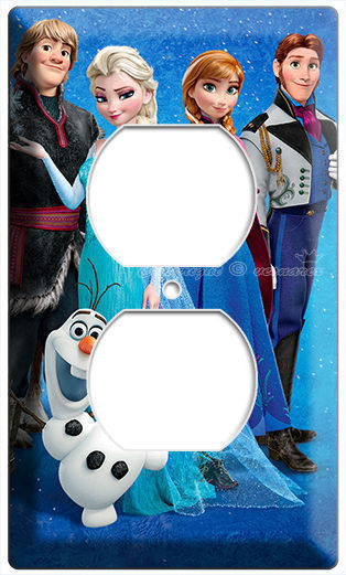 FROZEN ANNA ELSA KRISTOFF POWER OUTLET COVER OLAF PLATE CHILDREN BEDROOM DECOR 2