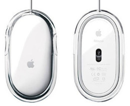 Genuine Apple Wired USB White/Clear Optical Mouse - £17.18 GBP