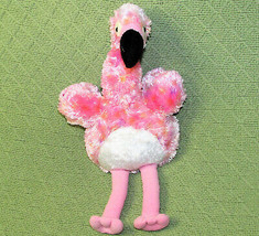 9&quot; Fiesta Flamingo Pink Plush Stuffed Floppy Animal Bird Soft Sprinkles Toy - £9.34 GBP