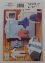 Vogue Craft Pattern #9231 FITS15"-16" Baby Doll Clothes Outfits & Bag Uncut 1995 - $9.99