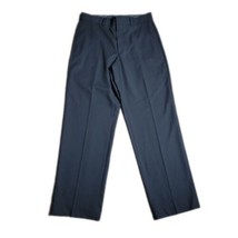 Geoffrey Beane Dress Pants ~ Sz 30W 30L ~ Flat Front ~ Black ~ Straight Leg - £25.85 GBP