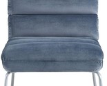 Classic Brands Eternity Upholstered Armless Accent Chair, Blue| Mid-Cent... - $308.99