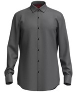 Hugo by Hugo Boss Dress Shirt Men&#39;s 17 34/35 Black/Grey Slim-Fit Kenno C... - $96.46 CAD