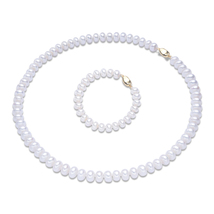 AAAA New White 8-9mm Natural Freshwater Peal Bread Beads No Flow 925 Silver Clas - £40.66 GBP
