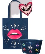KVD Kat Von D Makeup Tote &amp; Matching Bag - Ana Strumpf Blue Cosmetics Po... - $827.01 MXN