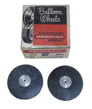 VINTAGE Perfect 1-3/8&quot; Balloon Wheels #66 NIP One Pair - $128.24 MXN
