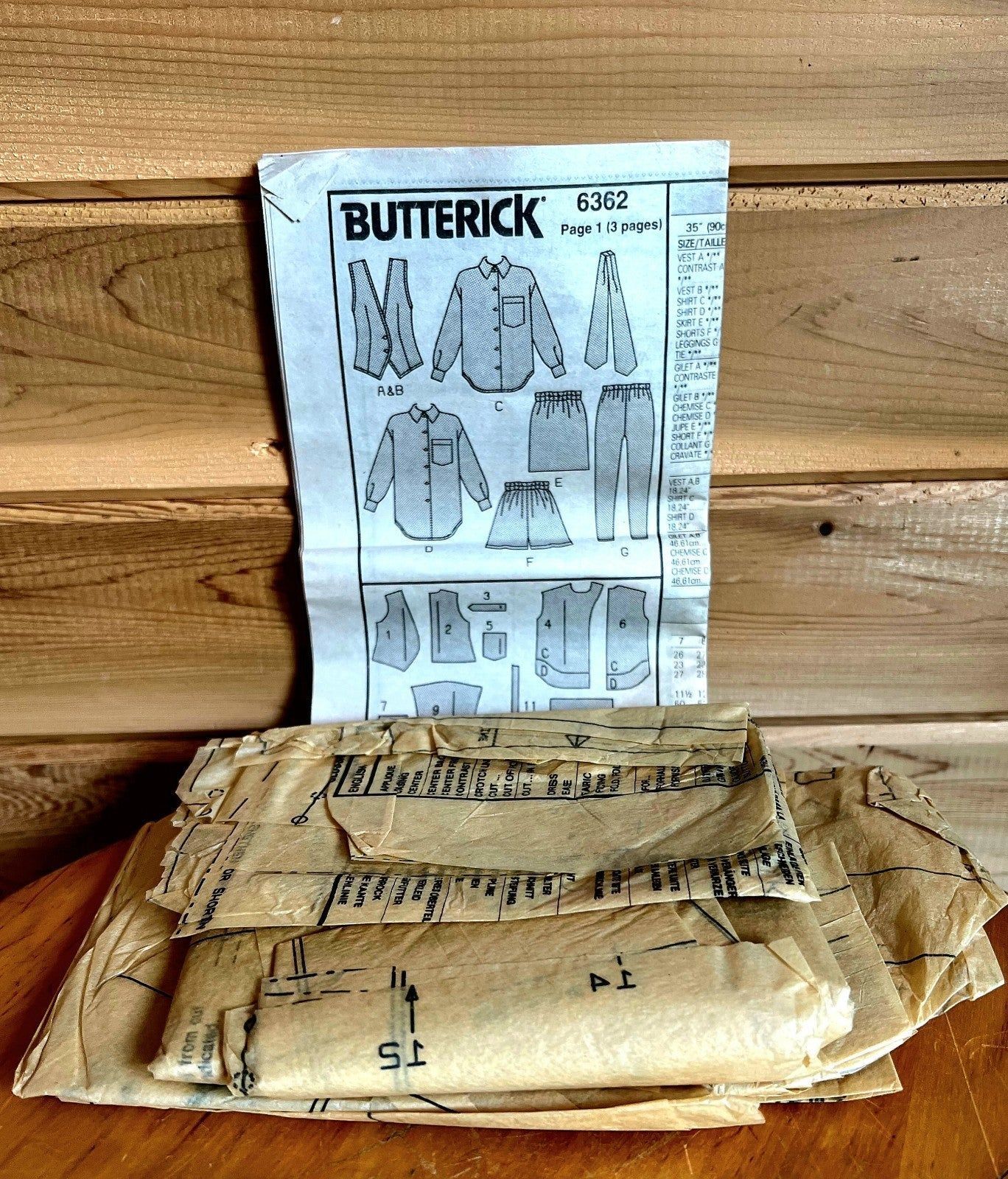 Butterick Vintage Home Sewing Crafts Kit #6362 1992 Vest Skirt Item image 2