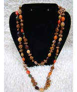 Long Multi-Colored Unique Beaded Bean and Shell Fashion Jewelry Necklace... - £10.29 GBP