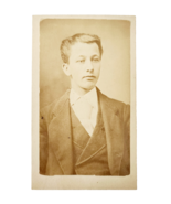 1880s CDV Photograph Handsome Young Man Victorian Quartermass Michigan F12C - €17,27 EUR
