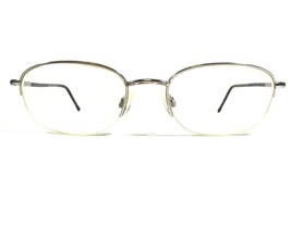 Giorgio Armani 255 881 Eyeglasses Frames Black Silver Round Half Rim 52-20-140 - £55.88 GBP
