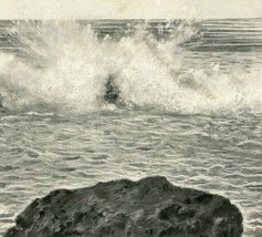 Fishing Rocks At HIgh Tide Washington State Coast 1910 Vtg Postcard - £3.07 GBP
