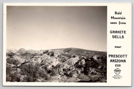 Prescott AZ Bald Mountain seen from Granite Dells RPPC Frashers Postcard J22 - $8.95