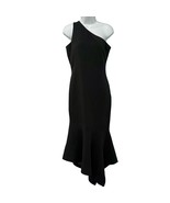 Cinq a Sept Black Dulcina One Shoulder Asymmetrical Gown Formal Dress si... - $88.93