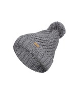 adidas Women&#39;s Twilight 3 Grey Silver Ballie Pom Beanie Hat OS - $32.08 CAD