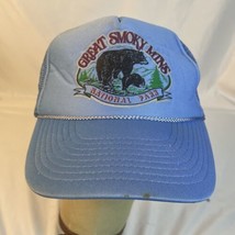 Vintage Great Smokey Mountains Adjustable Nissun Trucker Hat Cap Mesh SnapBack - £11.17 GBP