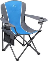 Alpha Camp Oversized Camping Folding Chair Heavy Duty Steel Frame Support 350 - £56.68 GBP
