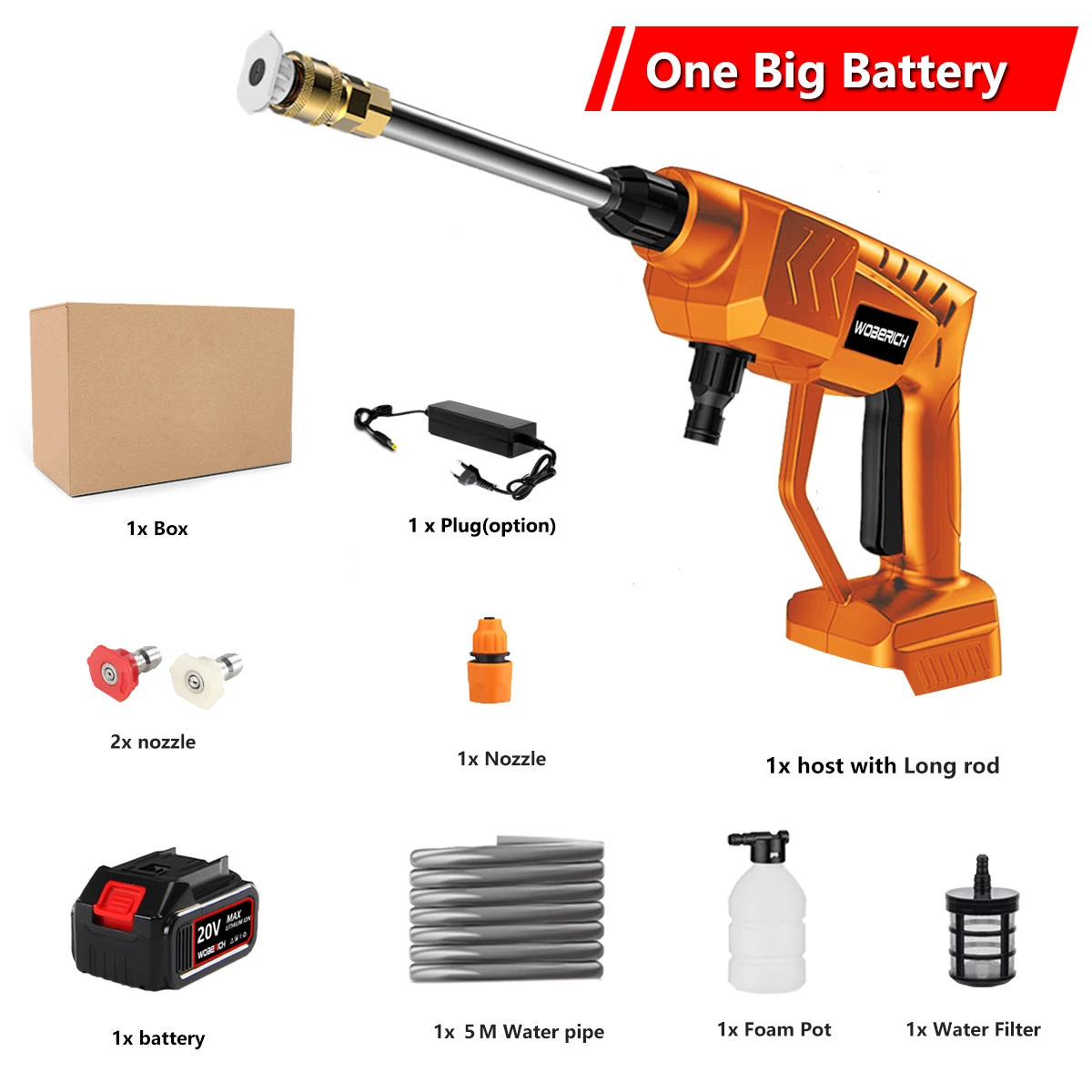 Car Washer Electric Cordless High Pressure Spray Water  Cleaner  Water Hose Clea - £255.65 GBP