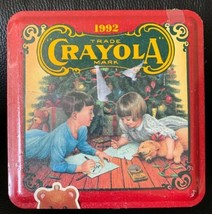 Crayola Nostalgic Tin Ornamental Box 64 crayons arts crafts Holiday 1992 New NIB - £11.78 GBP