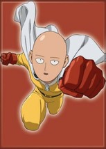 One Punch Man Anime Saitama Figure On Red Refrigerator Magnet NEW UNUSED - £3.21 GBP