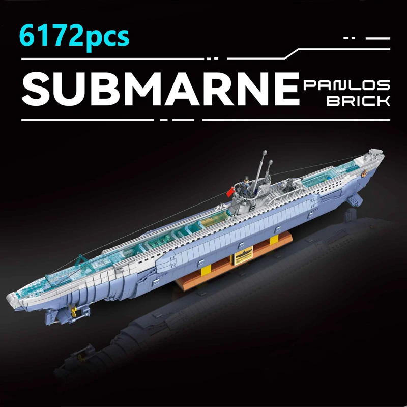 2023 New Ww2 German U-boat Building Blocks Model MOC Military Submarine Weapon - £279.25 GBP