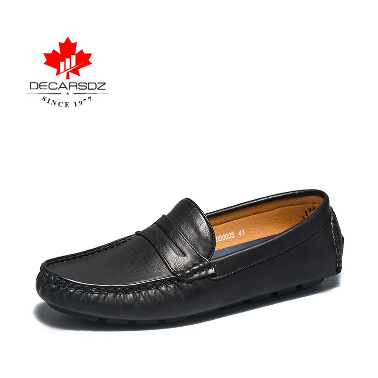 Loafers Shoes Men Fashion Autumn Shoes New Comfy Men&#39;s Flats Brand Leath... - $36.38