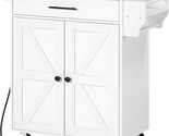 Rolling Kitchen Cart On Wheels, Hoobro Kitchen Island With Power Outlet,... - $159.92