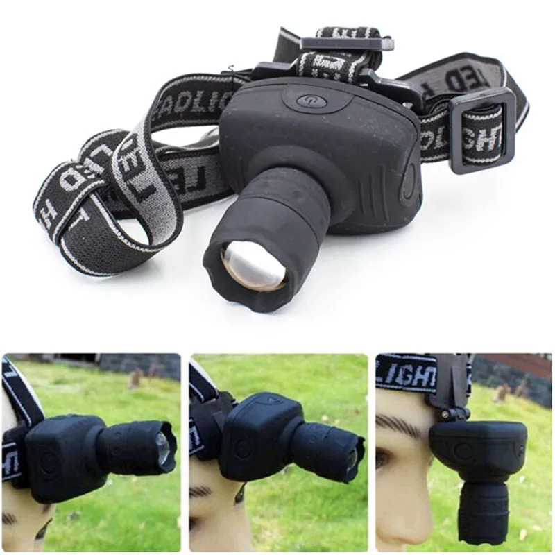 LED Headlamp 3Modes Work Light Zoomable Waterproof Headlight Head Flashlight - £10.18 GBP