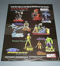 2005 Marvel statue POSTER:X-Men,Hulk,Fantastic Four,Wolverine,Venom,Ghos... - £15.84 GBP