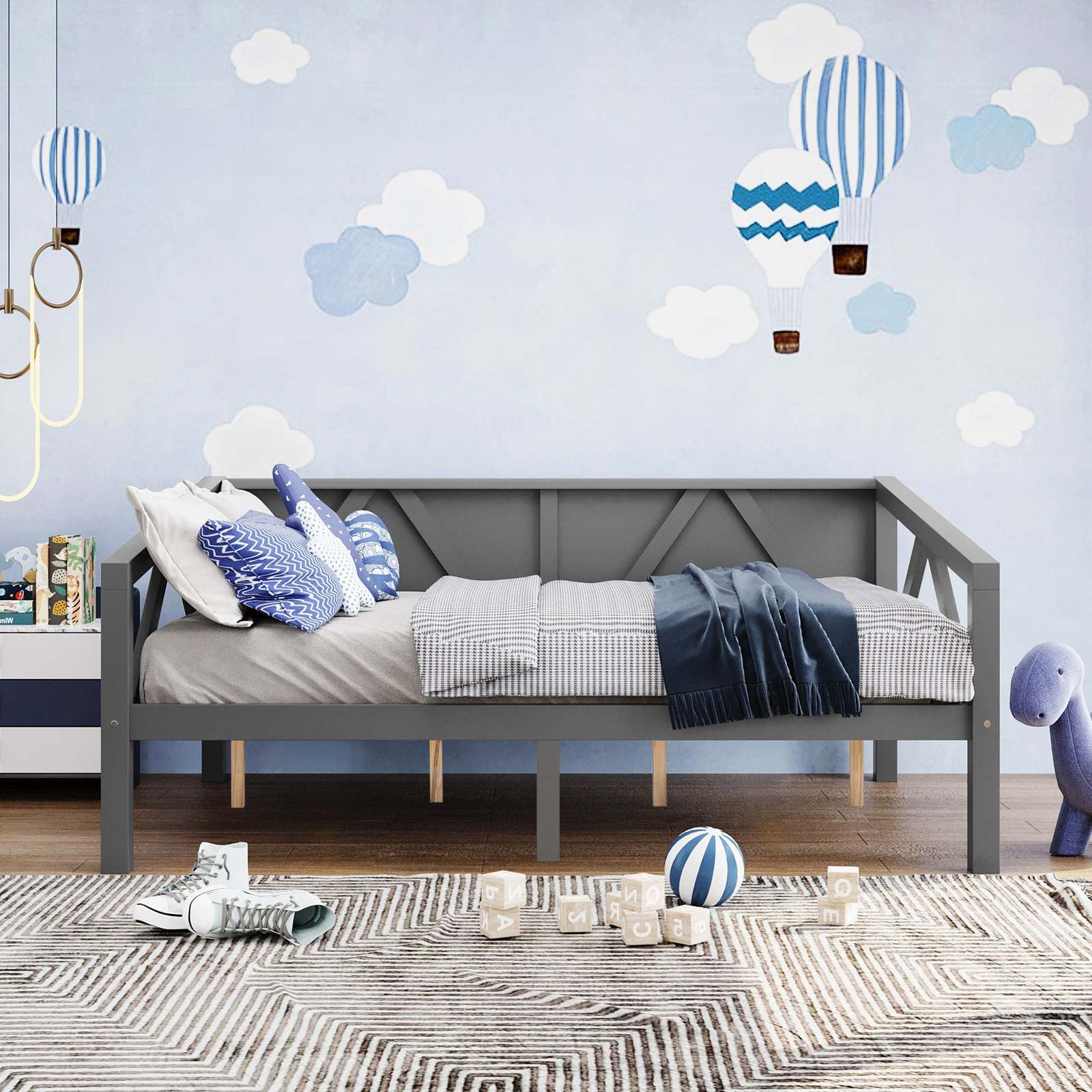 Full Size Gray Daybed: Modern Design, Comfort & Space-Saving Solution Item image 2