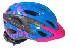 Bell Axle Child Bicycle Helmet Blue Pink Hearts Age 5+ NEW - $9.00
