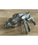 Vintage Metal Hermit Crab Figurine W8&quot; H3.5” - £30.71 GBP