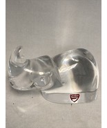 Orrefors 3”H X4.5” Long Crystal Rhinoceros Signed On Bottom Crystal Clea... - $952.02 MXN