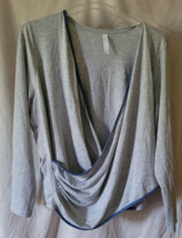 Women&#39;s Sleep by Cacique Shirt Plus Size 22/24 Gray and Blue Comfy Light... - $17.99