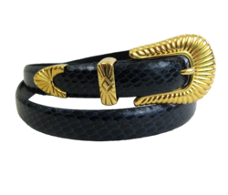 Liz Claiborne Genuine Snake Belt in Women&#39;s Medium Blue - £6.86 GBP