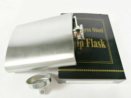 US Stock Stainless Silver 7oz/190ml Alcohol Pocket Whiskey Flask with Funnel New - £7.96 GBP