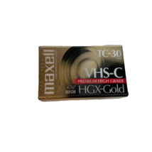 1 MAXELL VHS-C HGX-GOLD TC-30 Premium High GRADE TAPE NEW SEALED - $8.27