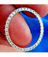 Earth mined Diamond Circle of Life Pendant Designer Necklace 14k White Gold - £764.92 GBP